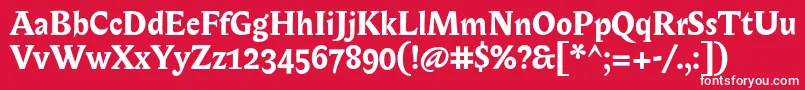 BiblonOtBold Font – White Fonts on Red Background
