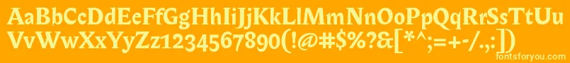 More about BiblonOtBold Font BiblonOtBold Font – Yellow Fonts on Orange Background