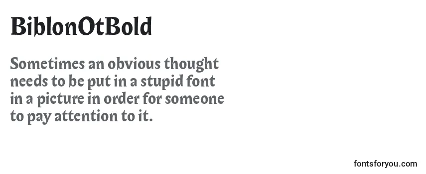Review of the BiblonOtBold Font