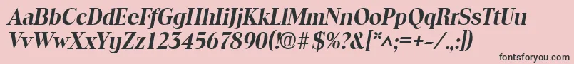 ToledoBoldItalic-Schriftart – Schwarze Schriften auf rosa Hintergrund