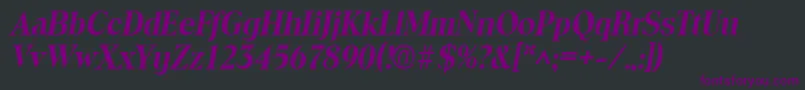 Шрифт ToledoBoldItalic – фиолетовые шрифты на чёрном фоне