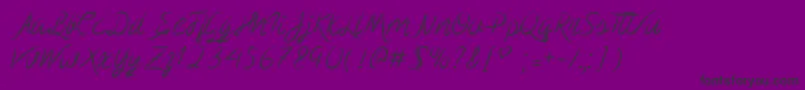 MfScribbleScript Font – Black Fonts on Purple Background
