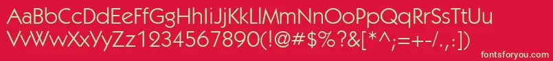 KabelbttBook Font – Green Fonts on Red Background