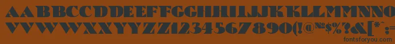BricABraqueNf Font – Black Fonts on Brown Background
