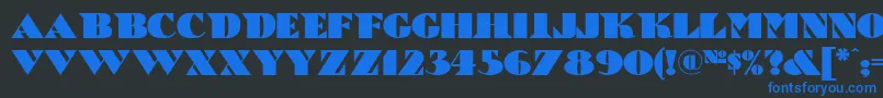 BricABraqueNf Font – Blue Fonts on Black Background