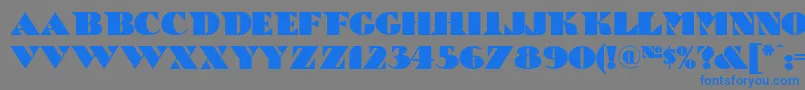 BricABraqueNf Font – Blue Fonts on Gray Background