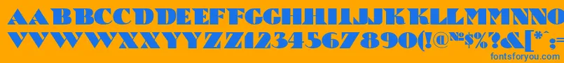 BricABraqueNf Font – Blue Fonts on Orange Background