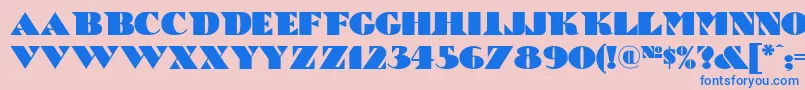 BricABraqueNf Font – Blue Fonts on Pink Background
