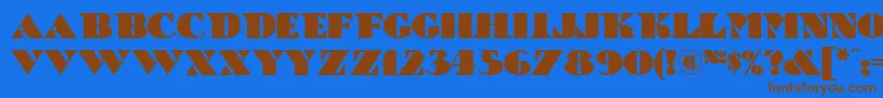BricABraqueNf Font – Brown Fonts on Blue Background