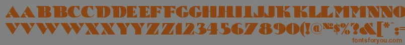 BricABraqueNf Font – Brown Fonts on Gray Background
