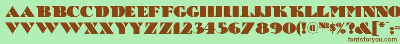 BricABraqueNf Font – Brown Fonts on Green Background