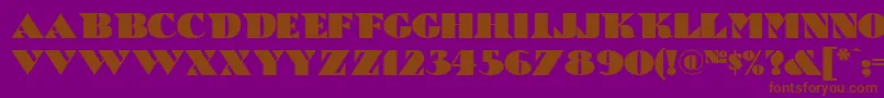 BricABraqueNf Font – Brown Fonts on Purple Background