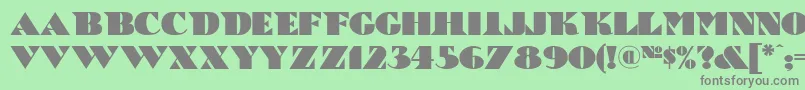 BricABraqueNf Font – Gray Fonts on Green Background