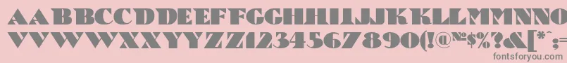 BricABraqueNf Font – Gray Fonts on Pink Background