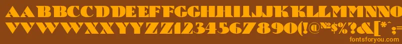 BricABraqueNf Font – Orange Fonts on Brown Background