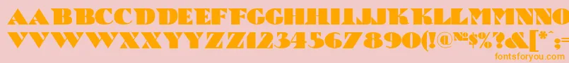 BricABraqueNf Font – Orange Fonts on Pink Background