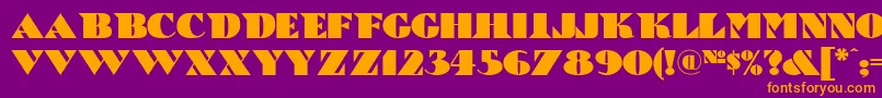BricABraqueNf Font – Orange Fonts on Purple Background