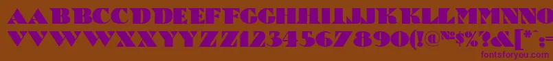 BricABraqueNf Font – Purple Fonts on Brown Background