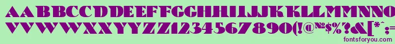 BricABraqueNf Font – Purple Fonts on Green Background