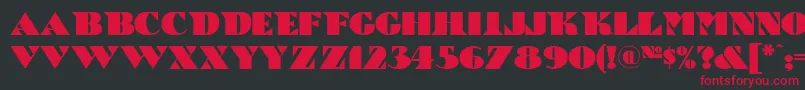 BricABraqueNf Font – Red Fonts on Black Background