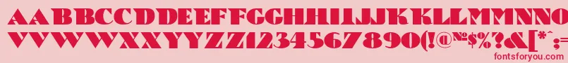 BricABraqueNf Font – Red Fonts on Pink Background