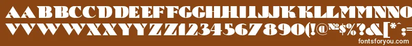 フォントBricABraqueNf – 茶色の背景に白い文字