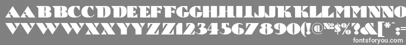 BricABraqueNf-Schriftart – Weiße Schriften auf grauem Hintergrund