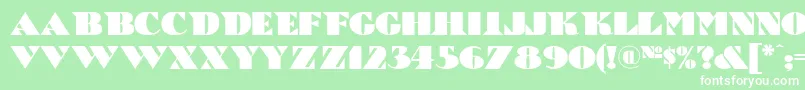 BricABraqueNf Font – White Fonts on Green Background