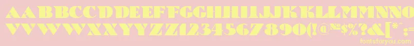 BricABraqueNf Font – Yellow Fonts on Pink Background