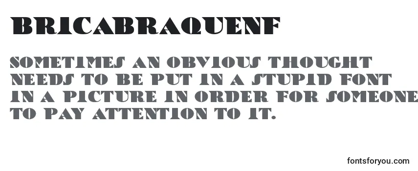 Review of the BricABraqueNf Font