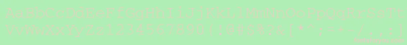 Courierdosctt Font – Pink Fonts on Green Background