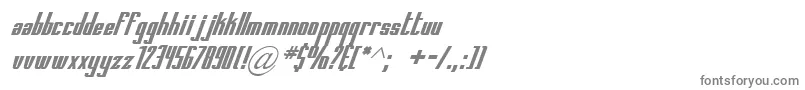 フォントPrintedcircuitboarditalic – 白い背景に灰色の文字