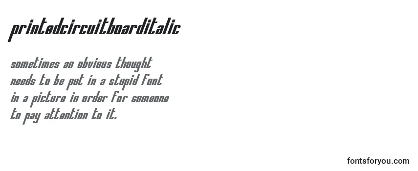 Printedcircuitboarditalic (113081) Font