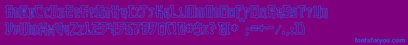 MangaHollow Font – Blue Fonts on Purple Background