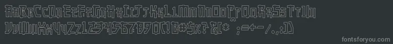 MangaHollow Font – Gray Fonts on Black Background