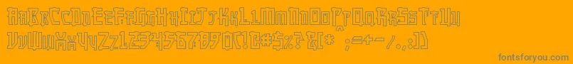 フォントMangaHollow – オレンジの背景に灰色の文字