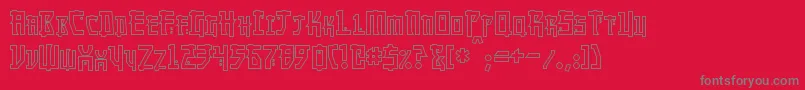 MangaHollow Font – Gray Fonts on Red Background