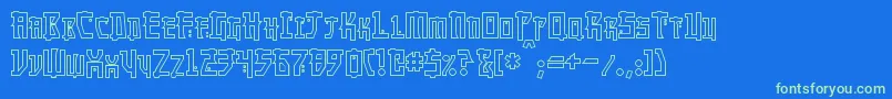 MangaHollow Font – Green Fonts on Blue Background