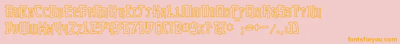 MangaHollow Font – Orange Fonts on Pink Background