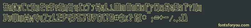 MangaHollow Font – Yellow Fonts on Black Background