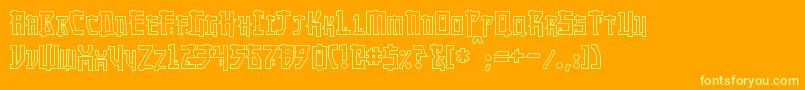 MangaHollow Font – Yellow Fonts on Orange Background