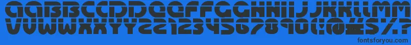 Oasis Font – Black Fonts on Blue Background
