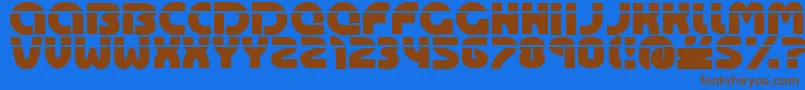 Oasis Font – Brown Fonts on Blue Background