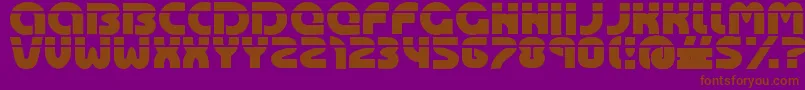 Fonte Oasis – fontes marrons em um fundo roxo