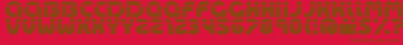Oasis Font – Brown Fonts on Red Background