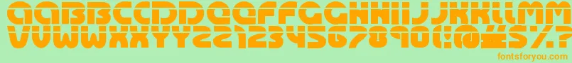 Fonte Oasis – fontes laranjas em um fundo verde