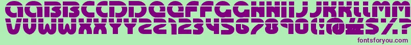 Oasis Font – Purple Fonts on Green Background