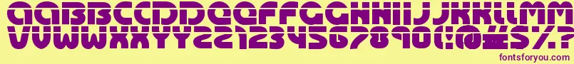 Oasis Font – Purple Fonts on Yellow Background