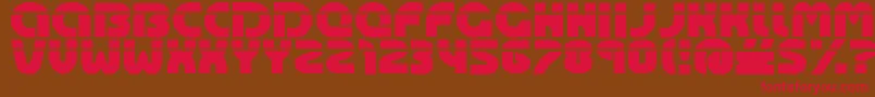 Police Oasis – polices rouges sur fond brun