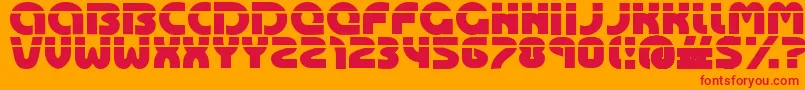 Oasis Font – Red Fonts on Orange Background